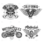 - set biker motorcycle emblems labels badges logos crcac1962a3 size6.35mb - Home