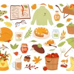 set cute autumn animal characters plants food illu rnd151 frp9838058 - title:Home - اورچین فایل - format: - sku: - keywords:وکتور,موکاپ,افکت متنی,پروژه افترافکت p_id:63922