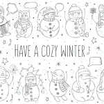 - set cute snowmen white background vector illustra crccc9d0026 size3.38mb - Home