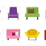 set different armchairs collection seating types crc4446f393 size529.59kb 1 - title:Home - اورچین فایل - format: - sku: - keywords:وکتور,موکاپ,افکت متنی,پروژه افترافکت p_id:63922