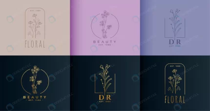 set flower floral logo concept template crca018517b size1.46mb - title:graphic home - اورچین فایل - format: - sku: - keywords: p_id:353984
