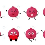set funny pomegranate fruit cartoon character crca4400a9f size1.7mb - title:Home - اورچین فایل - format: - sku: - keywords:وکتور,موکاپ,افکت متنی,پروژه افترافکت p_id:63922