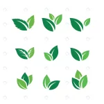 set green leaf logo design inspiration vector icon rnd629 frp2694840 - title:Home - اورچین فایل - format: - sku: - keywords:وکتور,موکاپ,افکت متنی,پروژه افترافکت p_id:63922