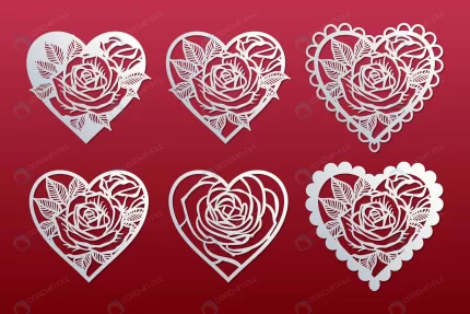set hearts with pattern roses templates cutting l crca9b418a3 size3.78mb - title:graphic home - اورچین فایل - format: - sku: - keywords: p_id:353984