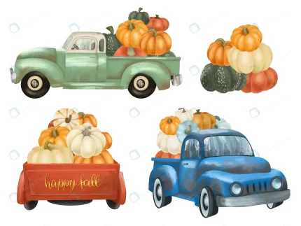 set isolated hand painted vintage trucks with pump rnd508 frp17811852 - title:graphic home - اورچین فایل - format: - sku: - keywords: p_id:353984