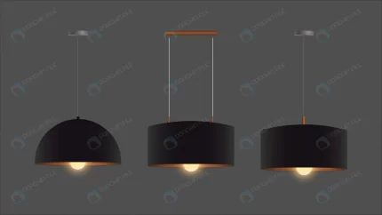 set realistic black chandeliers chandelier includ crcdf464008 size4.27mb - title:graphic home - اورچین فایل - format: - sku: - keywords: p_id:353984