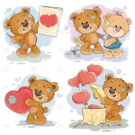 set vector clip art illustrations teddy bears crc427bf5f6 size5.70mb - title:Home - اورچین فایل - format: - sku: - keywords:وکتور,موکاپ,افکت متنی,پروژه افترافکت p_id:63922