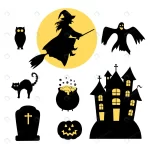 - set vector silhouettes halloween party crcc5aa0c35 size1.14mb - Home