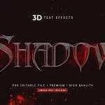 - shadow 3d text style effect mockup - Home