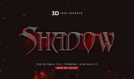 shadow 3d text style effect mockup - title:graphic home - اورچین فایل - format: - sku: - keywords: p_id:353984
