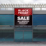 sign board mockup shopping center with black frid crcd94c7065 size54.16mb - title:Home - اورچین فایل - format: - sku: - keywords:وکتور,موکاپ,افکت متنی,پروژه افترافکت p_id:63922