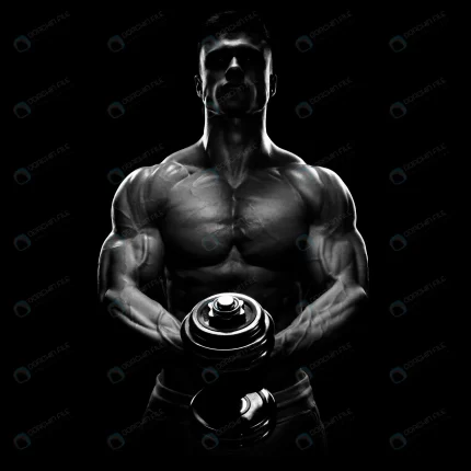 silhouette bodybuilder pumping up muscles with dum rnd724 frp6421336 - title:graphic home - اورچین فایل - format: - sku: - keywords: p_id:353984