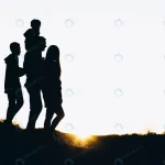 - silhouette family walking by sunset time crcd33d6a18 size2.20mb 3200x2133 - Home