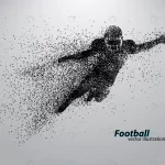 silhouette football player from particle rugby ame rnd826 frp9605713 - title:Home - اورچین فایل - format: - sku: - keywords:وکتور,موکاپ,افکت متنی,پروژه افترافکت p_id:63922