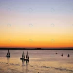 silhouettes sailing boats sea during sunset crc965df1cd size5.12mb 3870x2591 - title:Home - اورچین فایل - format: - sku: - keywords:وکتور,موکاپ,افکت متنی,پروژه افترافکت p_id:63922