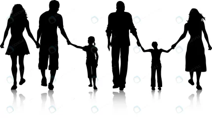 silhouettes two families walking crc3cd214c4 size0.61mb - title:graphic home - اورچین فایل - format: - sku: - keywords: p_id:353984