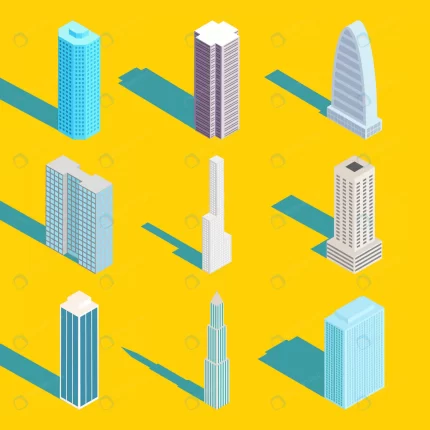 skyscrapers isometric city buildings set crce6d5950f size2.18mb - title:graphic home - اورچین فایل - format: - sku: - keywords: p_id:353984