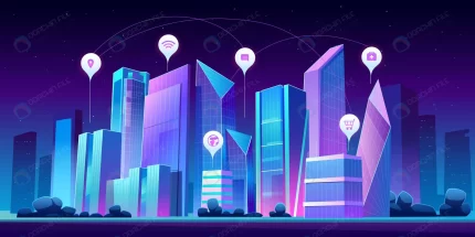 smart city infographic icons night crc89df0665 size2.58mb - title:graphic home - اورچین فایل - format: - sku: - keywords: p_id:353984