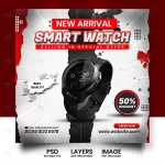 smart watch sale banner post design rnd679 frp30154469 - title:Home - اورچین فایل - format: - sku: - keywords:وکتور,موکاپ,افکت متنی,پروژه افترافکت p_id:63922