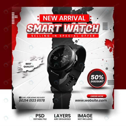 smart watch sale banner post design rnd679 frp30154469 - title:graphic home - اورچین فایل - format: - sku: - keywords: p_id:353984