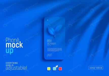 smartphone mockup with leaves shadow crcd12ae72a size133.75mb - title:graphic home - اورچین فایل - format: - sku: - keywords: p_id:353984