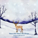 snowy landscape background with reindeer crc7bc87251 size23.82mb - title:Home - اورچین فایل - format: - sku: - keywords:وکتور,موکاپ,افکت متنی,پروژه افترافکت p_id:63922