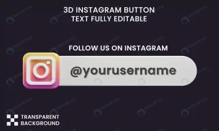 social media instagram follow us button template 3 rnd305 frp25309140 - title:graphic home - اورچین فایل - format: - sku: - keywords: p_id:353984