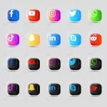- social media logos icons 3d collection pack 2 crc64f5ebdc size1.87mb - Home