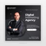 - social media post banner square flyer with digital business marketing concept - Home