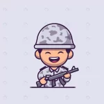 - soldier army with gun cartoon icon illustration p crca1ff037a size0.52mb - Home