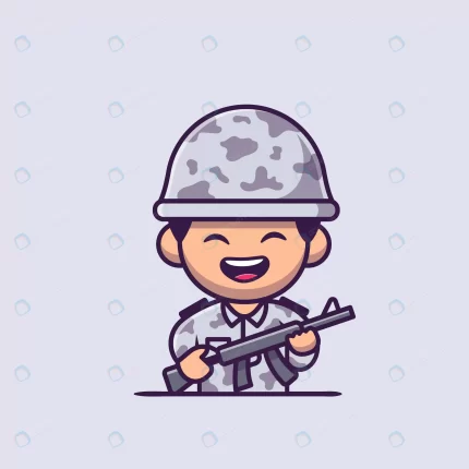 soldier army with gun cartoon icon illustration p crca1ff037a size0.52mb - title:graphic home - اورچین فایل - format: - sku: - keywords: p_id:353984