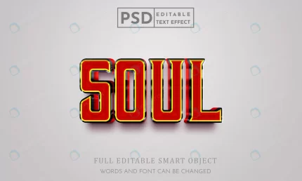 soul 3d text style effect psd premium template rnd485 frp31139016 - title:graphic home - اورچین فایل - format: - sku: - keywords: p_id:353984