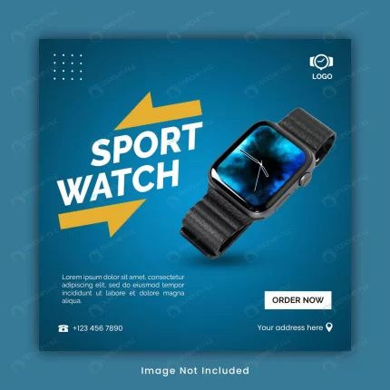 sport watch instagram post template crc7695b388 size1.29mb - title:graphic home - اورچین فایل - format: - sku: - keywords: p_id:353984