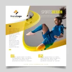 - sports flyer with football player - Home