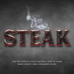 steak house 3d text style effect template - title:Home - اورچین فایل - format: - sku: - keywords:وکتور,موکاپ,افکت متنی,پروژه افترافکت p_id:63922