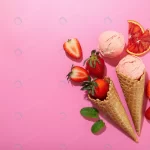 - strawberry citrus ice cream pink background space crc836700c5 size21.31mb 6720x4480 - Home