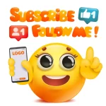 - subscribe follow me card with cartoon yellow emoj crcab9e4262 size6.33mb - Home