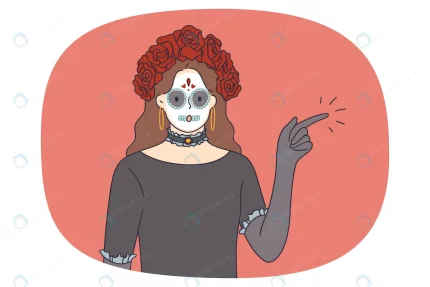 sugar skull woman costume point with finger recomm rnd534 frp23791267 - title:graphic home - اورچین فایل - format: - sku: - keywords: p_id:353984