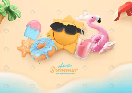 summer beach holiday 3d card with sea sun donut i crc5839b466 size9.61mb - title:graphic home - اورچین فایل - format: - sku: - keywords: p_id:353984