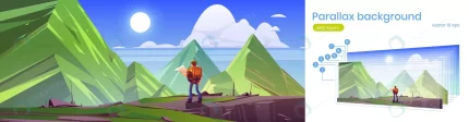 summer landscape with mountains hiker man stone l crc769b5be4 size3.24mb 1 - title:graphic home - اورچین فایل - format: - sku: - keywords: p_id:353984