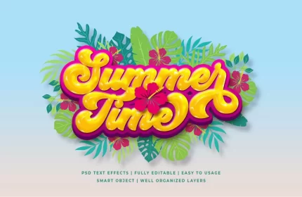 summer time 3d text style effect - title:graphic home - اورچین فایل - format: - sku: - keywords: p_id:353984