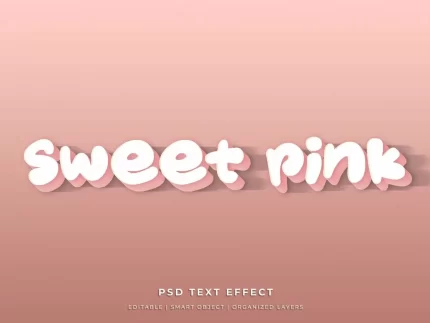 sweet pink 3d text effect - title:graphic home - اورچین فایل - format: - sku: - keywords: p_id:353984