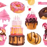 sweets 3d vector realistic objects cupcakes cake d rnd207 frp11019960 - title:Home - اورچین فایل - format: - sku: - keywords:وکتور,موکاپ,افکت متنی,پروژه افترافکت p_id:63922