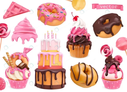 sweets 3d vector realistic objects cupcakes cake d rnd207 frp11019960 - title:graphic home - اورچین فایل - format: - sku: - keywords: p_id:353984