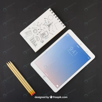 tablet pencils notebook with drawing crc595ce380 size63.41mb - title:graphic home - اورچین فایل - format: - sku: - keywords: p_id:353984