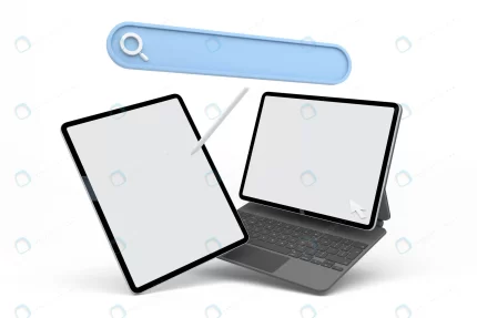 tablets website perspective side white background rnd260 frp30705040 - title:graphic home - اورچین فایل - format: - sku: - keywords: p_id:353984