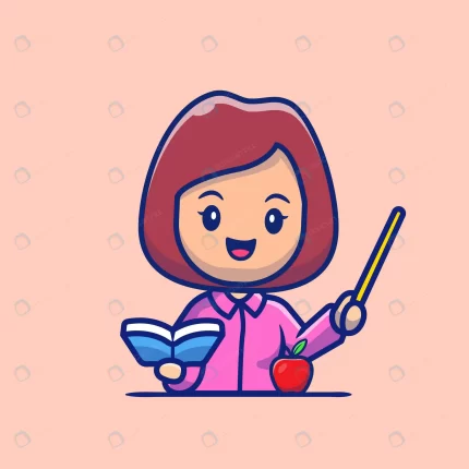 teacher with book pointer cartoon icon illustrati crcd188c12d size0.63mb - title:graphic home - اورچین فایل - format: - sku: - keywords: p_id:353984