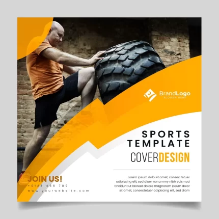 template sport flyer with photo - title:graphic home - اورچین فایل - format: - sku: - keywords: p_id:353984