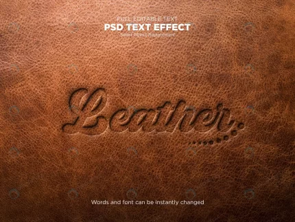 text mockup engraved leather crc7add4030 size72.27mb - title:graphic home - اورچین فایل - format: - sku: - keywords: p_id:353984