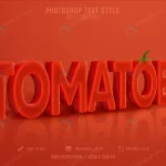tomatoe 3d text style effect template design crcb75abc72 size50.18mb - title:Home - اورچین فایل - format: - sku: - keywords:وکتور,موکاپ,افکت متنی,پروژه افترافکت p_id:63922